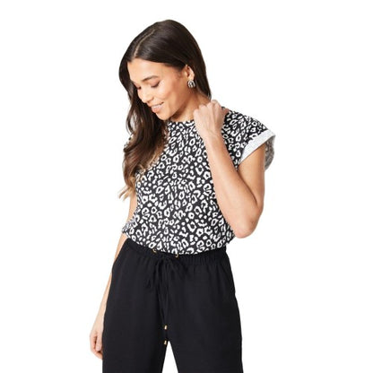 Front - Dorothy Perkins Womens/Ladies Animal Print Petite T-Shirt