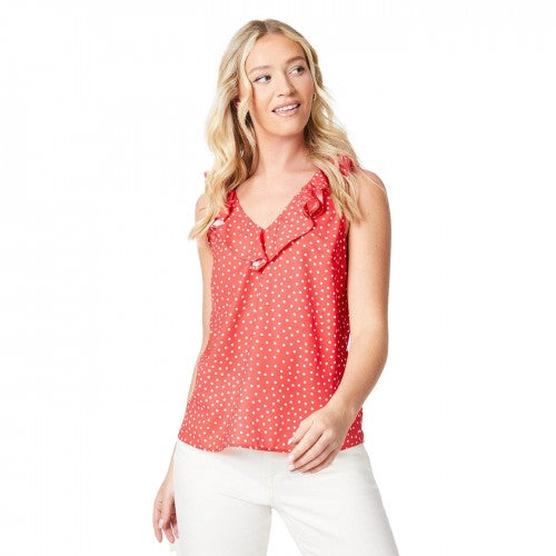 Front - Dorothy Perkins Womens/Ladies V Neck Frill Top