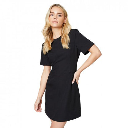 Front - Dorothy Perkins Womens/Ladies Petite Tailored Half-Sleeved Shift Dress