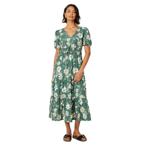 Front - Dorothy Perkins Womens/Ladies Floral Tiered Midi Dress