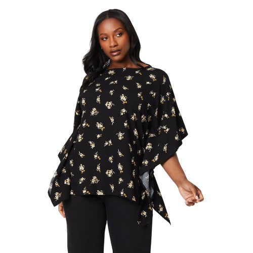 Front - Dorothy Perkins Womens/Ladies Ditsy Print Hanky Hem Plus Top