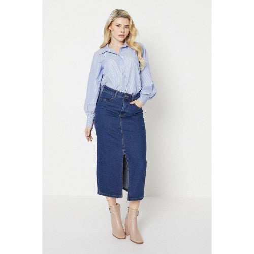 Front - Dorothy Perkins Womens/Ladies Denim Maxi Skirt