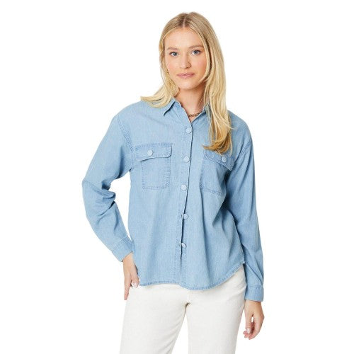 Front - Dorothy Perkins Womens/Ladies Denim Pocket Shirt