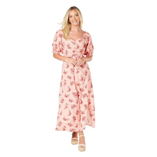Front - Dorothy Perkins Womens/Ladies Floral Puff Sleeve Midi Dress