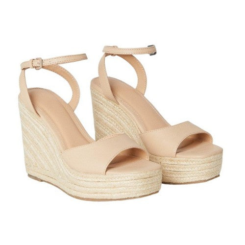 Front - Faith Womens/Ladies Hoola Wedge Sandals