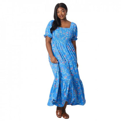 Front - Dorothy Perkins Womens/Ladies Floral Shirred Bodice Plus Maxi Dress