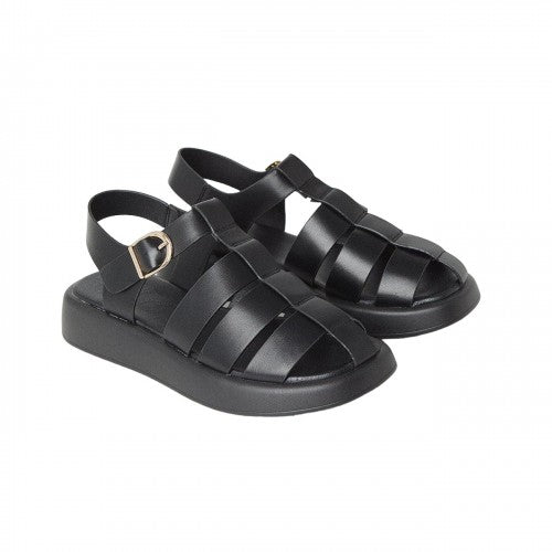 Front - Faith Womens/Ladies Hazel Fisherman Low Wedge Sandals