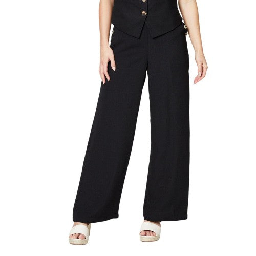 Front - Dorothy Perkins Womens/Ladies Button Pocket Petite Straight Trousers