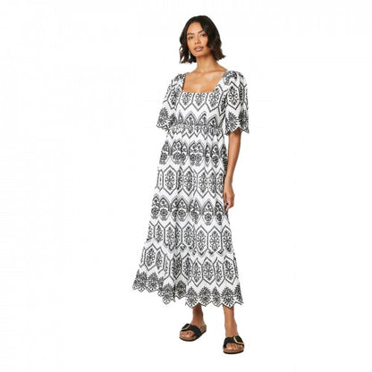 Front - Dorothy Perkins Womens/Ladies Broderie Midi Dress