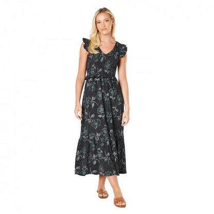 Front - Dorothy Perkins Womens/Ladies Floral Shirred Bodice Midi Dress