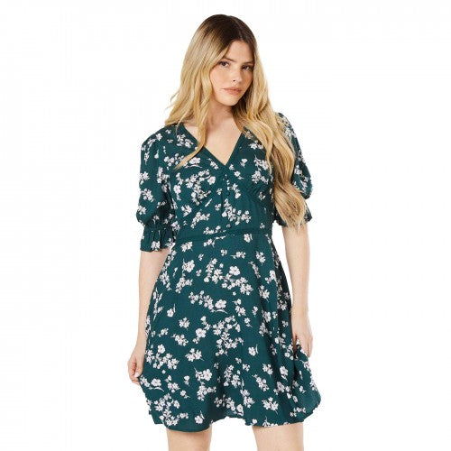 Front - Dorothy Perkins Womens/Ladies Ditsy Print Lace Detail Mini Dress