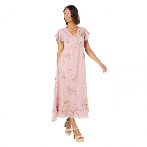 Front - Dorothy Perkins Womens/Ladies Chiffon Ruffles Midi Dress