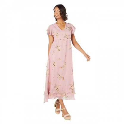 Front - Dorothy Perkins Womens/Ladies Chiffon Ruffles Midi Dress