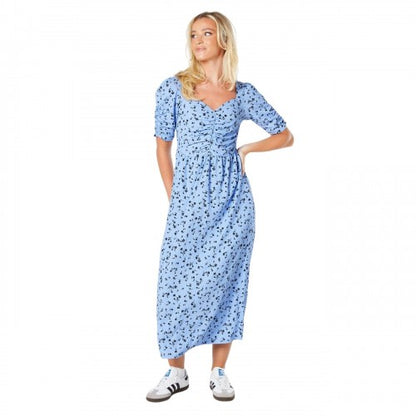 Front - Dorothy Perkins Womens/Ladies Spaced Floral Ruched Front Midi Dress