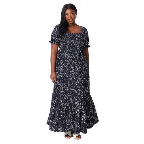 Front - Dorothy Perkins Womens/Ladies Spotted Shirred Plus Maxi Dress