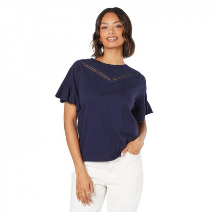 Front - Dorothy Perkins Womens/Ladies Cotton Frill Top