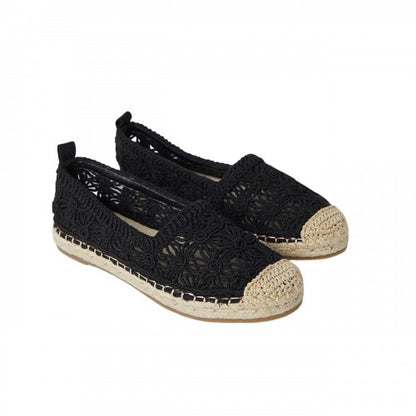 Front - Good For The Sole Womens/Ladies Ellie Comfort Crochet Espadrilles