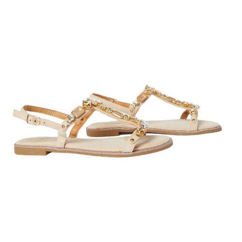 Front - Dorothy Perkins Womens/Ladies Filly Jewelled T-Bar Flat Sandals