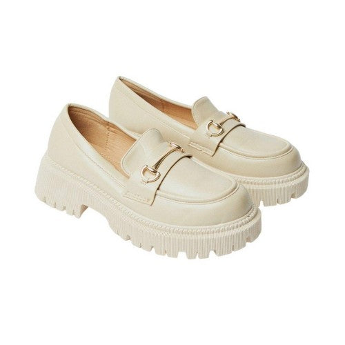 Front - Faith Womens/Ladies Nola Snaffle Detail Chunky Heel Loafers