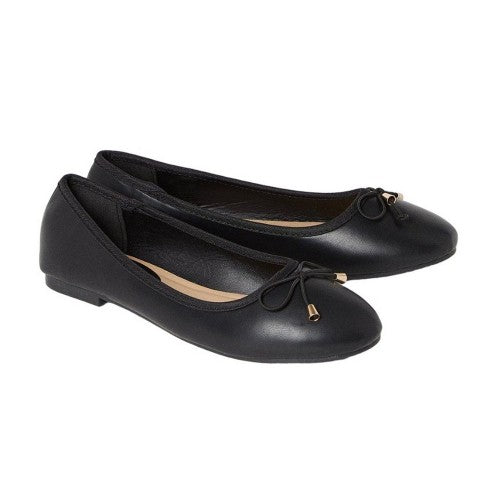 Front - Dorothy Perkins Womens/Ladies Tonya Comfort Bow Detail Wide Ballerina Flats