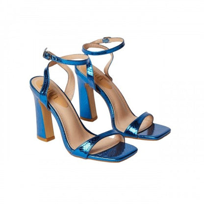 Front - Faith Womens/Ladies Elijah Metallic High Block Heel Sandals