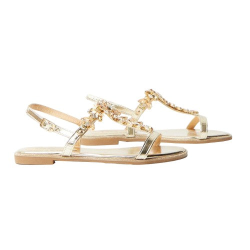Front - Dorothy Perkins Womens/Ladies Fuji Jewelled T-Bar Flat Sandals