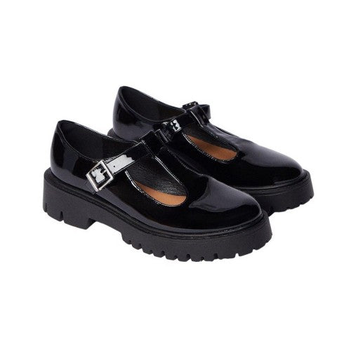 Front - Faith Womens/Ladies Naevias T-Bar Chunky Heel Mary Janes