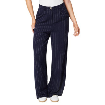Front - Dorothy Perkins Womens/Ladies Linen-Look Striped Trousers