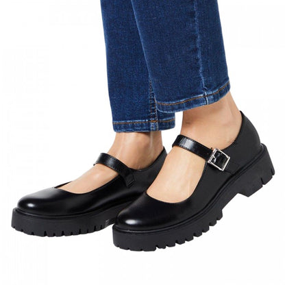 Front - Faith Womens/Ladies Naevia Chunky Mary Janes