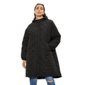 Front - Dorothy Perkins Womens/Ladies Diamond Quilted Hooded Oversized Coat