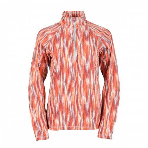 Front - Eddie Bauer Womens/Ladies Fast Abstract Quarter Zip Long-Sleeved Fleece Top