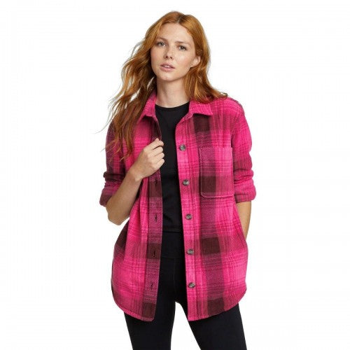 Front - Eddie Bauer Womens/Ladies Chutes 2 Fleece Shirt Jacket