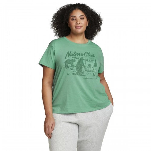 Front - Eddie Bauer Womens/Ladies Nature Club Bear T-Shirt
