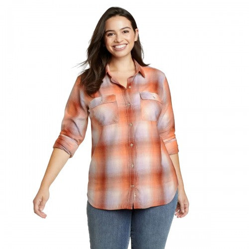Front - Eddie Bauer Womens/Ladies Firelight Flannel Shirt