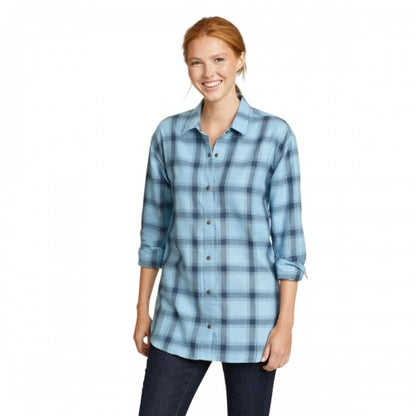 Front - Eddie Bauer Womens/Ladies Fremont Flannel Snap-Front Long-Sleeved Shirt