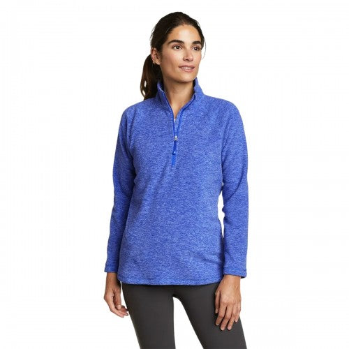 Front - Eddie Bauer Womens/Ladies Quest Quarter Zip Raglan Top