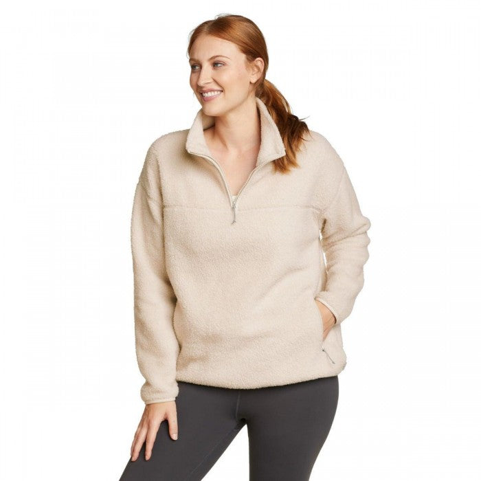 Front - Eddie Bauer Womens/Ladies We Wander Quarter Zip Fleece Top