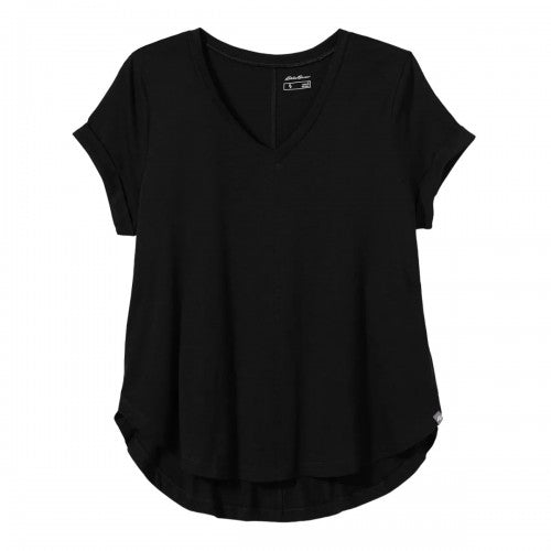Front - Eddie Bauer Womens/Ladies Gate Check V Neck T-Shirt