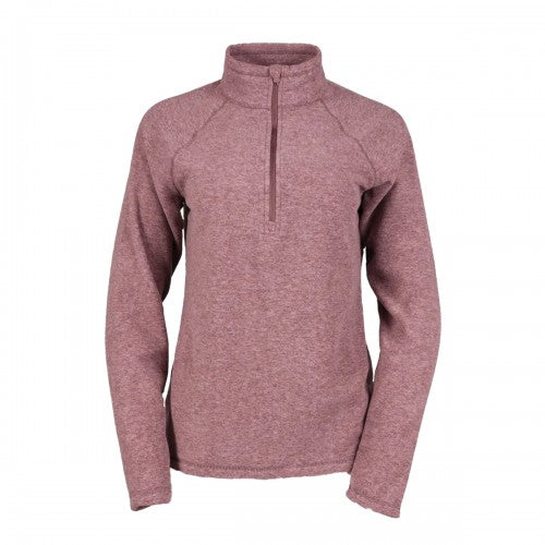Front - Eddie Bauer Womens/Ladies Fast Plain Quarter Zip Raglan Fleece Top