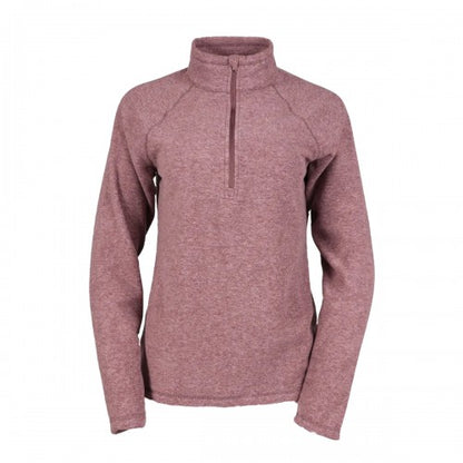 Front - Eddie Bauer Womens/Ladies Fast Plain Quarter Zip Raglan Fleece Top
