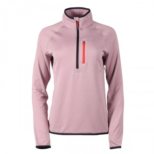 Front - Eddie Bauer Womens/Ladies High Route Grid Quarter Zip Fleece Top