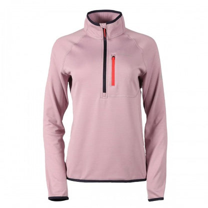 Front - Eddie Bauer Womens/Ladies High Route Grid Quarter Zip Fleece Top