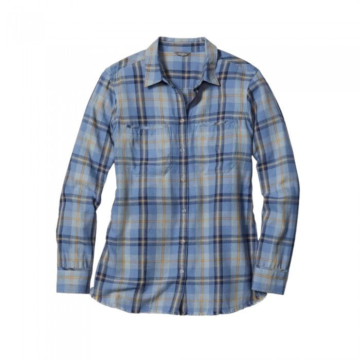 Front - Eddie Bauer Womens/Ladies Fremont Flannel Frayed Edge Long-Sleeved Shirt