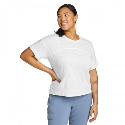 Front - Eddie Bauer Womens/Ladies Gate Check Novelty Short-Sleeved T-Shirt