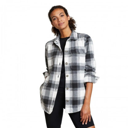 Front - Eddie Bauer Womens/Ladies Chutes 2 Fleece Shirt Jacket