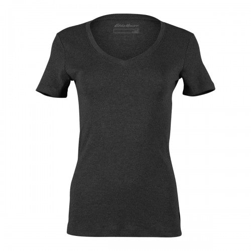 Front - Eddie Bauer Womens/Ladies Favorite Plain V Neck Short-Sleeved T-Shirt