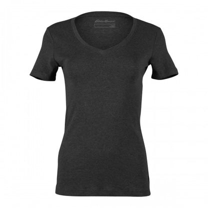 Front - Eddie Bauer Womens/Ladies Favorite Plain V Neck Short-Sleeved T-Shirt