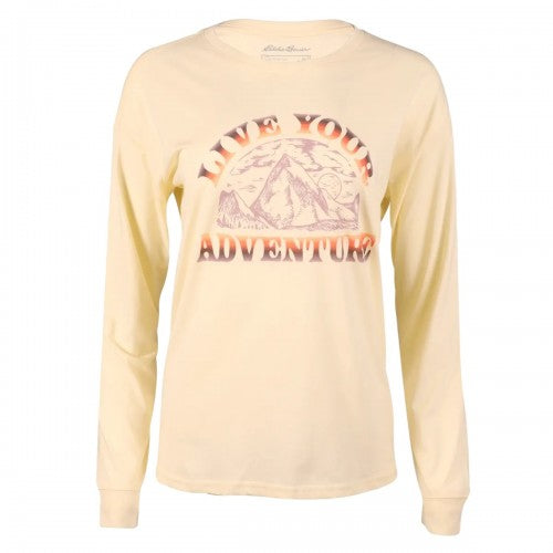 Front - Eddie Bauer Womens/Ladies Graphic Print Long-Sleeved T-Shirt