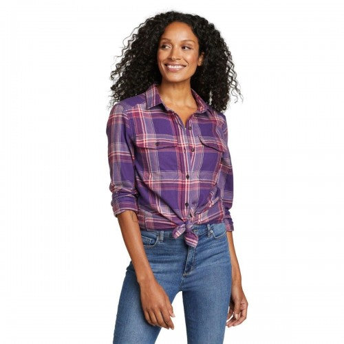 Front - Eddie Bauer Womens/Ladies Fremont Flannel Flap Pocket Shirt