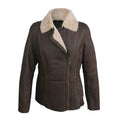 Front - Eastern Counties Leather Womens/Ladies Celene Aviator Sheepskin Coat